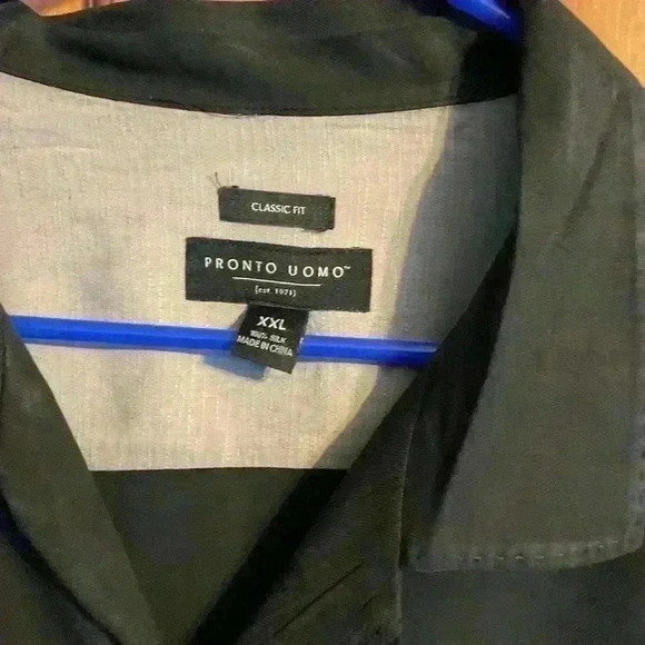 Pronto Uomo 100% silk men’s short sleeve button down shirt. XXL - Picture 2 of 7